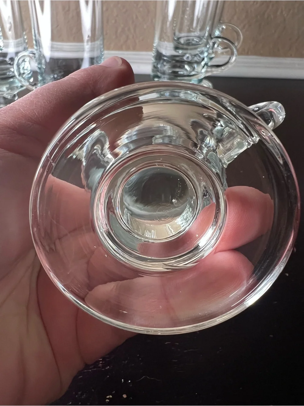 Vintage 1970s Knobler Romania Crystal Irish Coffee Mugs Set of 6